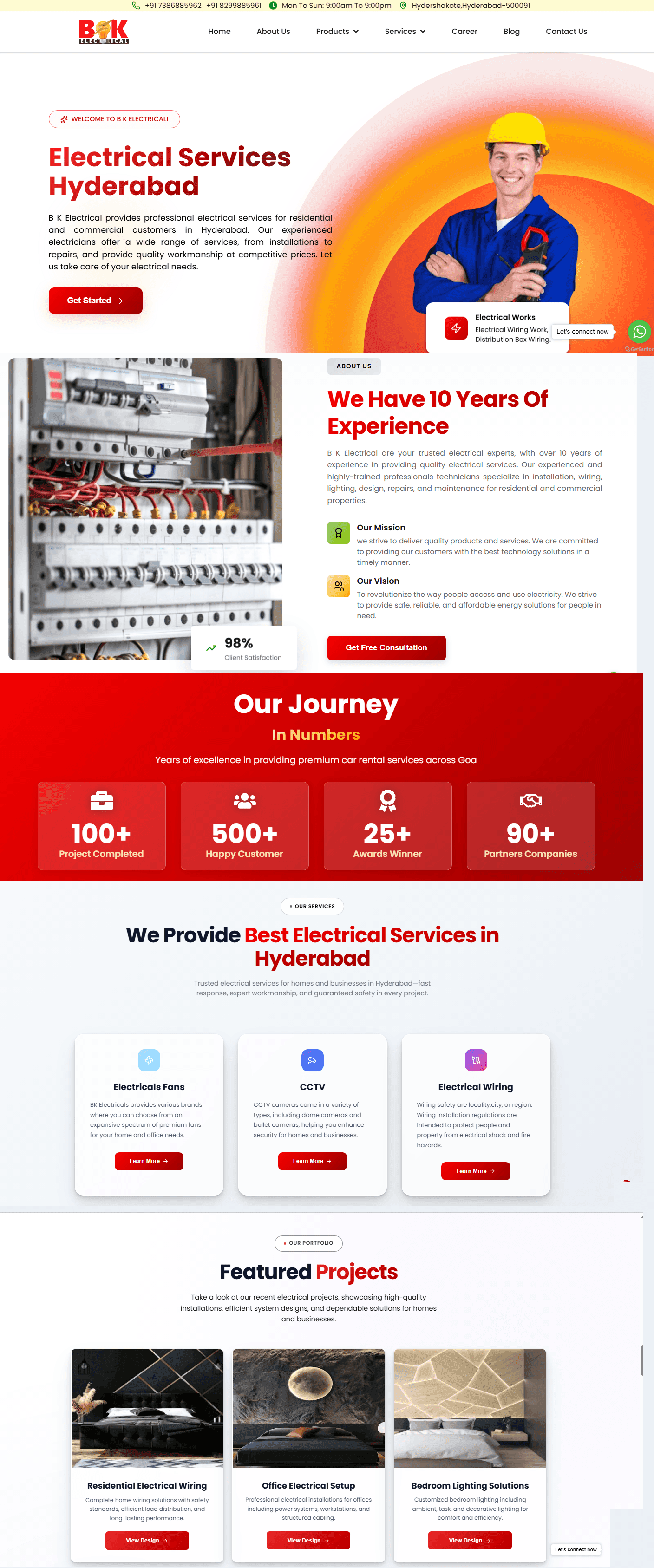 BK Electricals - Business Website